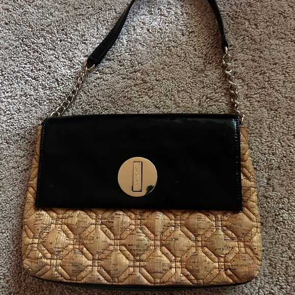 Kate Spade Vintage Black and Tan Cork Quilted Shoulder Bag - Picture 12 of 12